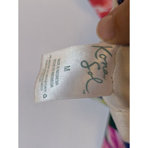 Kona Sol Off-The-Shoulder Floral One-Piece Swimsuit With Flounce Sleeves & Tropi - Picture 3 of 3